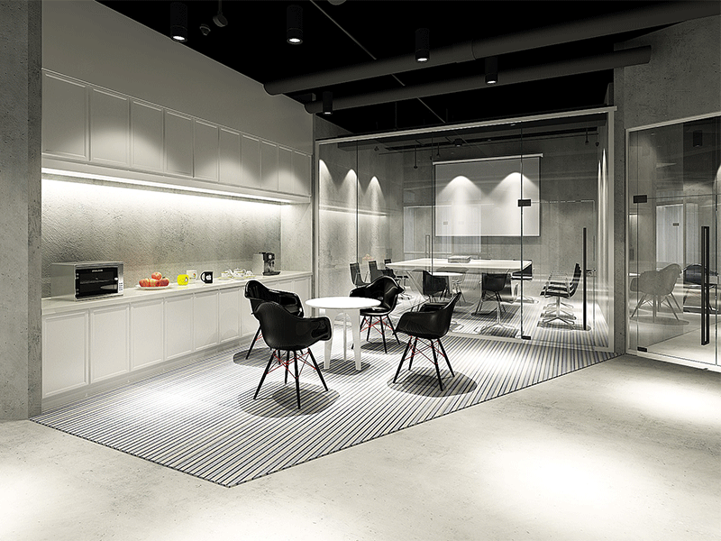 港式工業(yè)風(fēng)800平米辦公室裝修設(shè)計案例