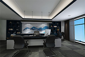 600方互聯網公司辦公室裝修設計全景圖