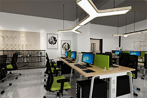 現(xiàn)代簡約800方辦公室設(shè)計(jì)裝修全景圖