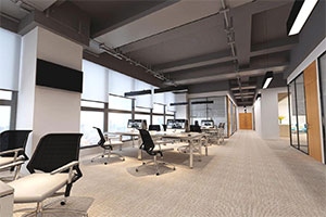 簡約500方辦公室裝修設計全景圖