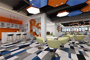 700方辦公室裝修設(shè)計全景效果圖