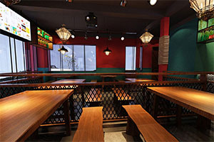 江湖酒莊餐飲店裝修設(shè)計(jì)全景圖