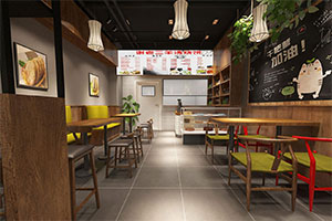 羊肉湯餐飲店裝修設(shè)計(jì)全景效果圖