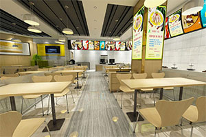 小型快餐店裝修設(shè)計(jì)全景圖