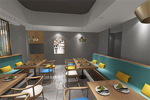 400平簡約現代餐飲店裝修設計案例