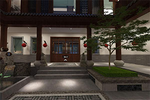 大型復古餐廳裝修設計全景圖