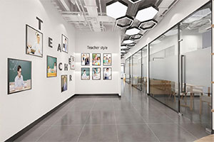 現(xiàn)代英語(yǔ)培訓(xùn)機(jī)構(gòu)裝修設(shè)計(jì)全景效果圖